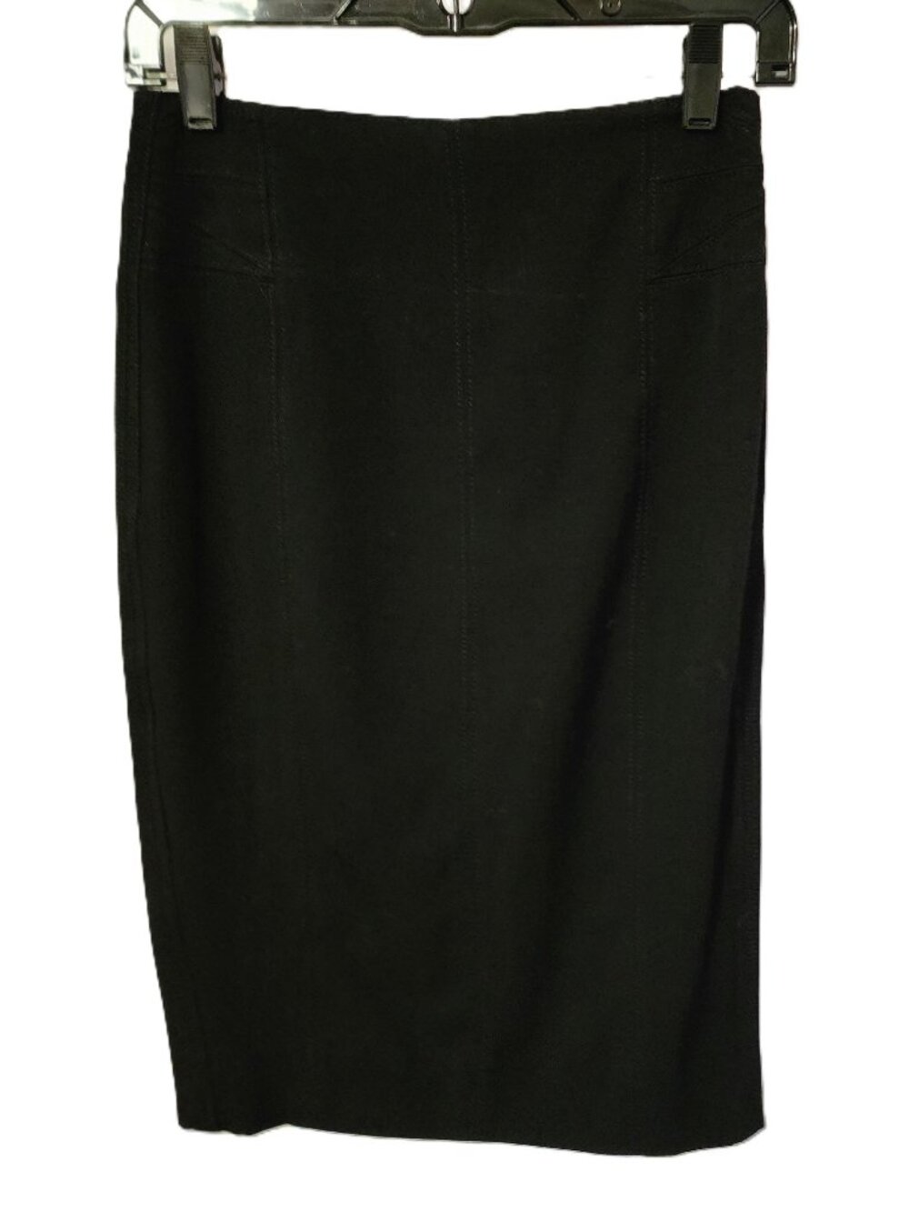 White House Black Market Black Midi Pencil Skirt Size 00